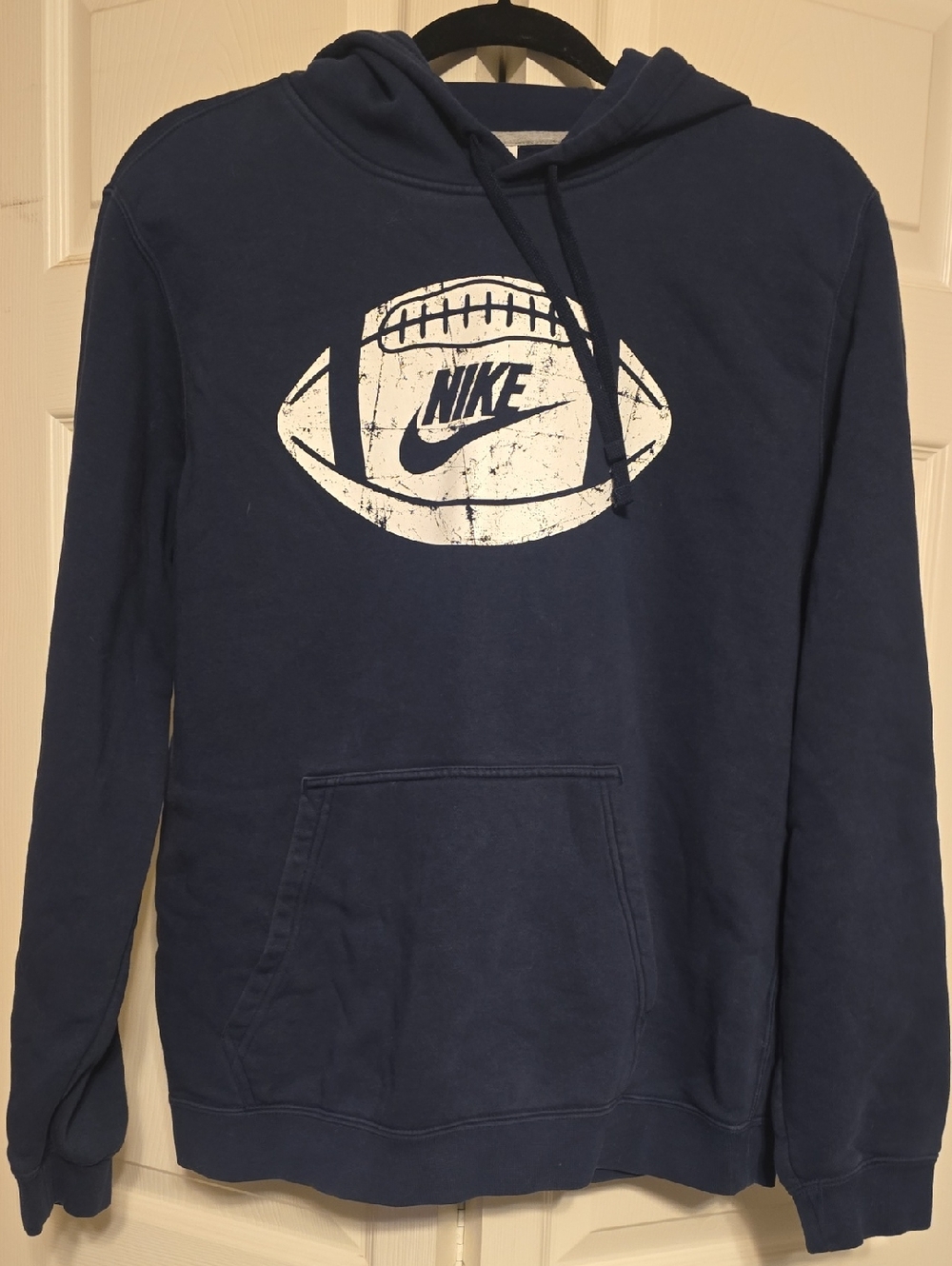 Nike Men’s Navy Blue Pullover Hoodie - Football Logo - Like New